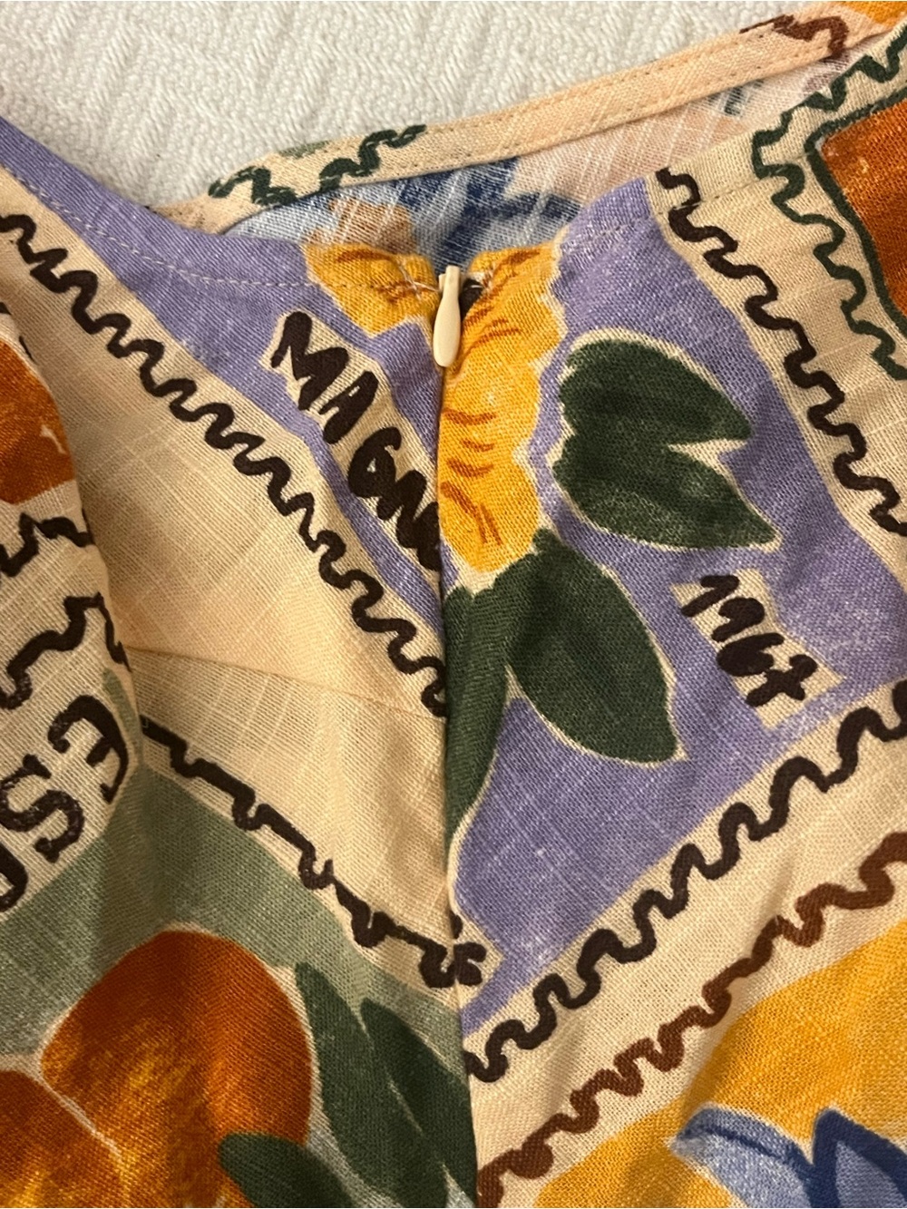 Paper Heart Linen-Blend Floral Stamp Dress - Picture 10 of 12